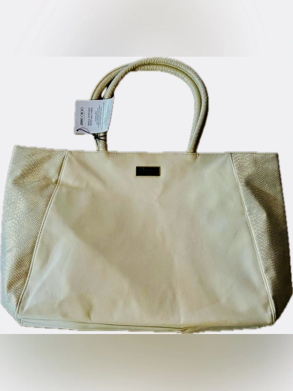 NWT Jimmy Choo White and Irredescant Tote AND Steve Madden Mini Bag Bundle - Picture 7 of 16